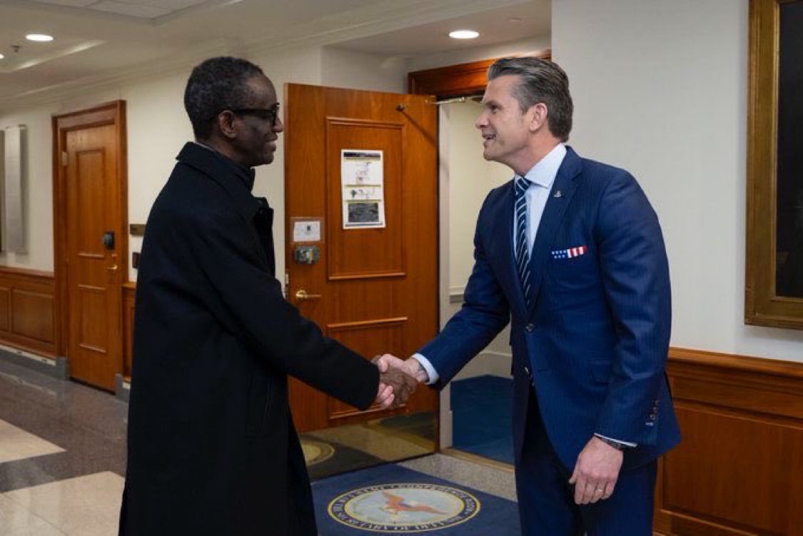 In Closed-Door Session, Ribadu Meets Hegseth, U.S. Defense Secretary at Pentagon

Ribadu, according to officials briefed on the meeting, highlighted Nigeria’s ongoing efforts to dismantle insurgent and criminal networks across the North East and North West, and emphasised that