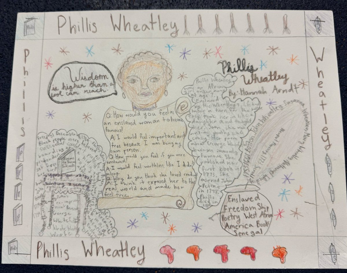 OpportunityAir1's tweet image. My 5th graders crushed their AVID One-Pagers! The creativity, synthesis, analysis, and research that went into these pieces is incredible. Love watching them take big ideas and connect, interpret, and represent it in their own unique ways. 
#AVID #crosscurricularlearning