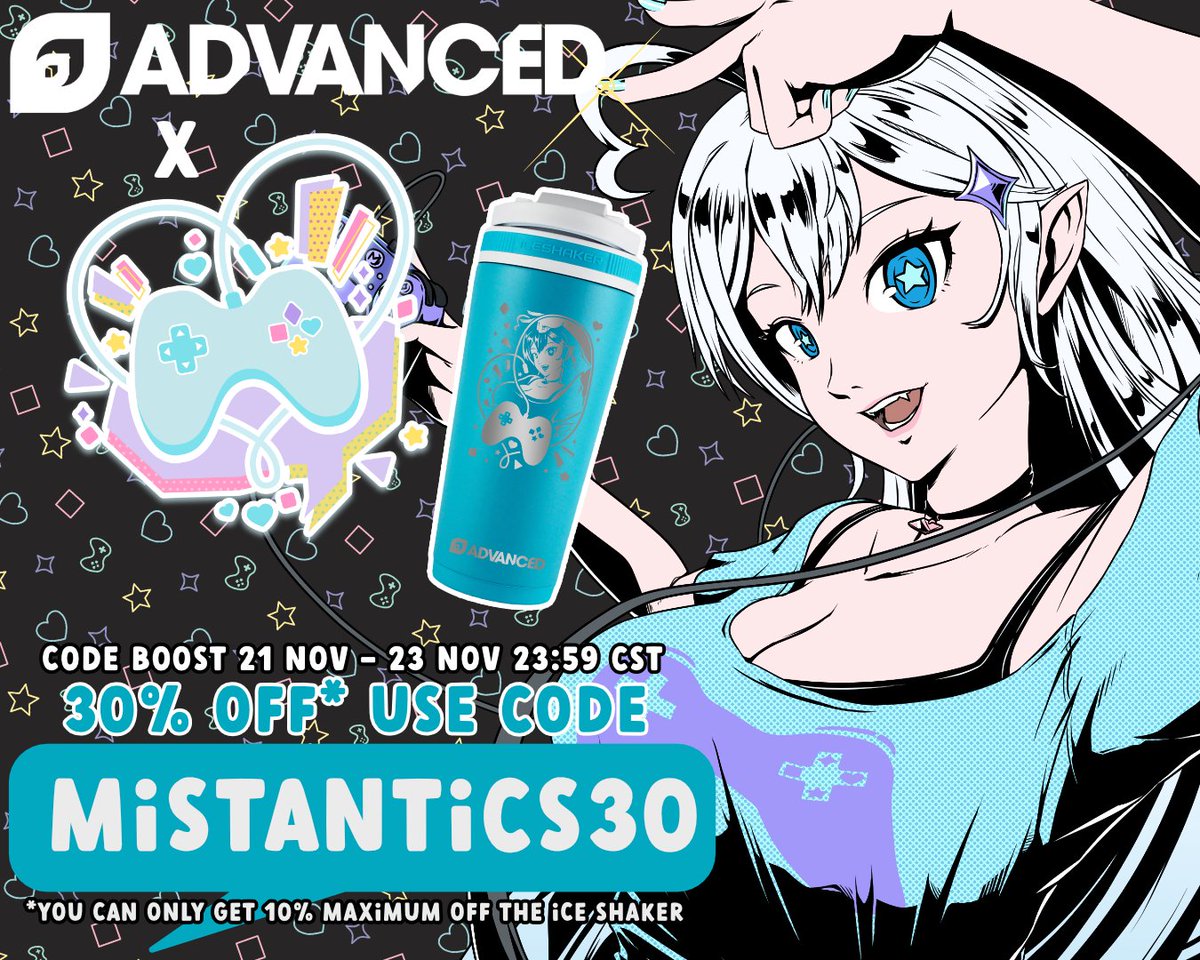 Its my birthday and I'm giving you a present! 🥳

For this weekend only there is a boost on my <a href="/ADVANCEDgg/">ADVANCED®</a> code so you can get 30% off a restock or some tasty new jars!

You can also pick up my newly released Ice Shaker!!! (*10% off Ice shakers max)

advanced.gg/pages/partner-…