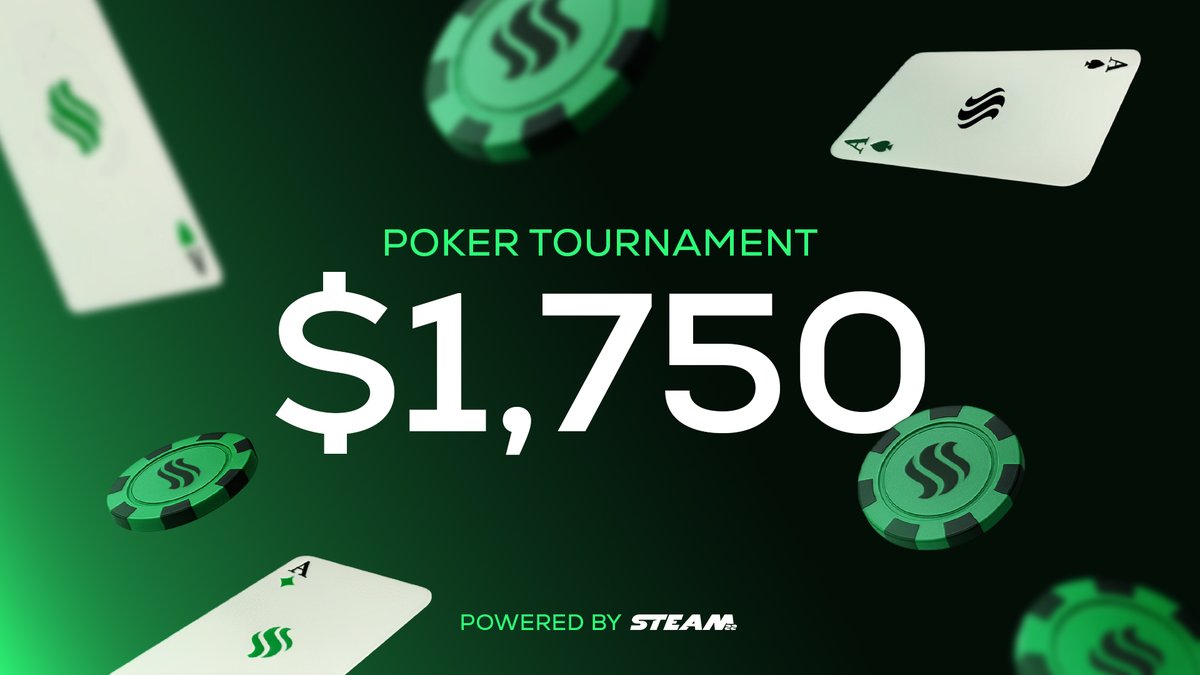 Steam22's tweet image. $1,750 Poker Tournament ♠️

300-player, invite-only.

🗓️ Sun 30 Nov
⏰ 19:00 UTC
🎟️ 300 seats

Spots start dropping today here + in Discord.

Rumor has it these online torunaments are just warmups for something bigger in the works. you didnt hear that from me tho. 👀