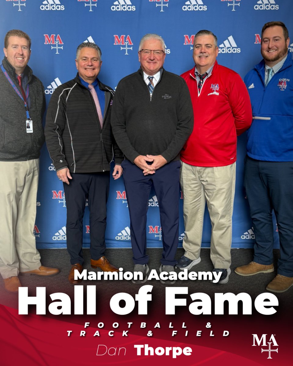 Coach Dan Thorpe was informed of his induction into the Marmion Academy Athletic Hall of Fame today!

He's the winningest football coach in school history, leading our Cadets to the 2010 Class 6A state finals and guided our track team to the 2018 Class 2A state title!  Congrats!