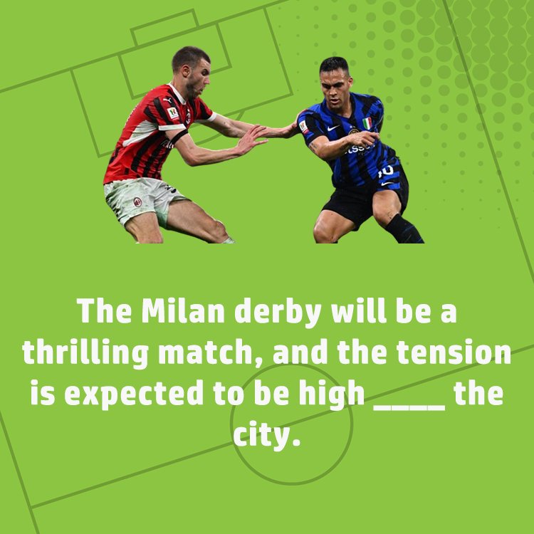 MultilinguaFC's tweet image. #AgendaMFCQuiz ⚽📝❔

Choose &apos;in&apos; or &apos;on&apos; to complete the picture&apos;s sentence;

🅰️in
🅱️on

Verify your answer here: instagram.com/stories/multil…

#EnglishThroughFootball
#LetYourPassionSpeak
#Prepositions