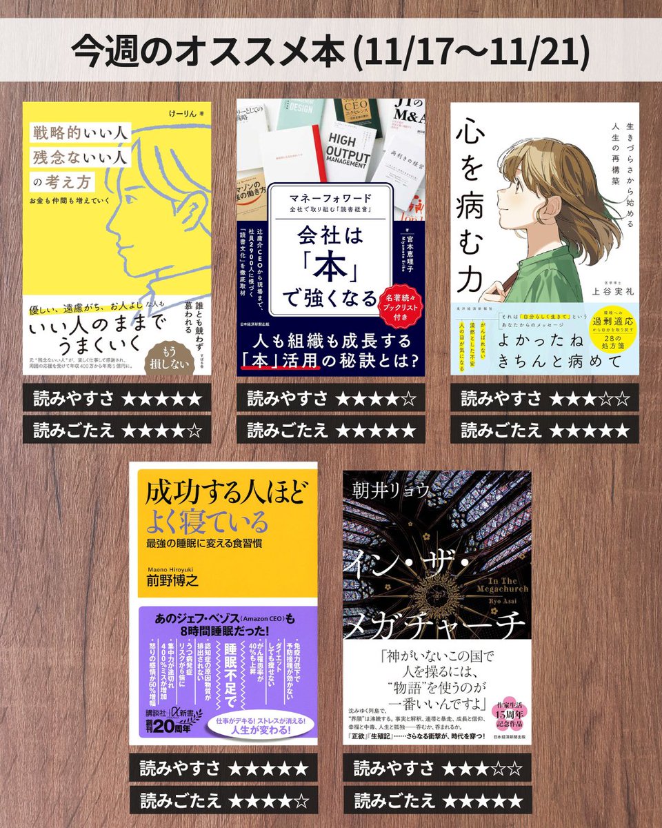 hoshi_books's tweet image. 【まとめ】今週、紹介したオススメ本5冊。