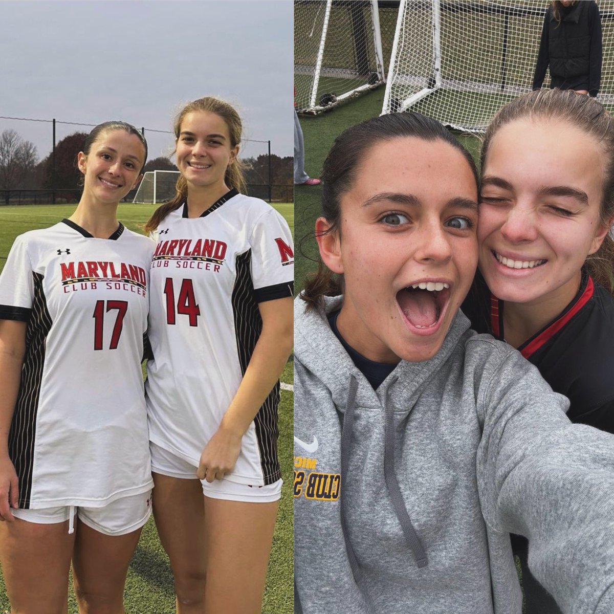 tocajuniorsfc's tweet image. ⚽️ University of Maryland and University of Michigan at Nationals!

The University of Maryland Club team is competing at Nationals, and the University of Michigan team is there as well.
Sharing a photo of Sofia Noguera and Sofia Orezzoli (UMD) and Malena Johnson Montero…