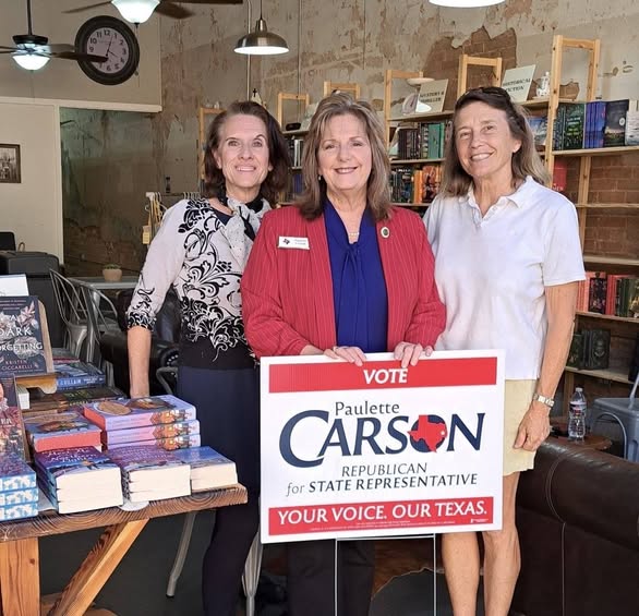 CarsonForTexas's tweet image. Crazy Four Books &amp;amp; Coffee was the perfect spot for our Meet &amp;amp; Greet! Big thanks to owner Alexis Johnson for hosting.

I love meeting voters across #HD9, &amp;amp; folks are fired up for strong conservative representation in the March 3rd, 2026 Republican Primary!
#CarsonforTexas #txlege