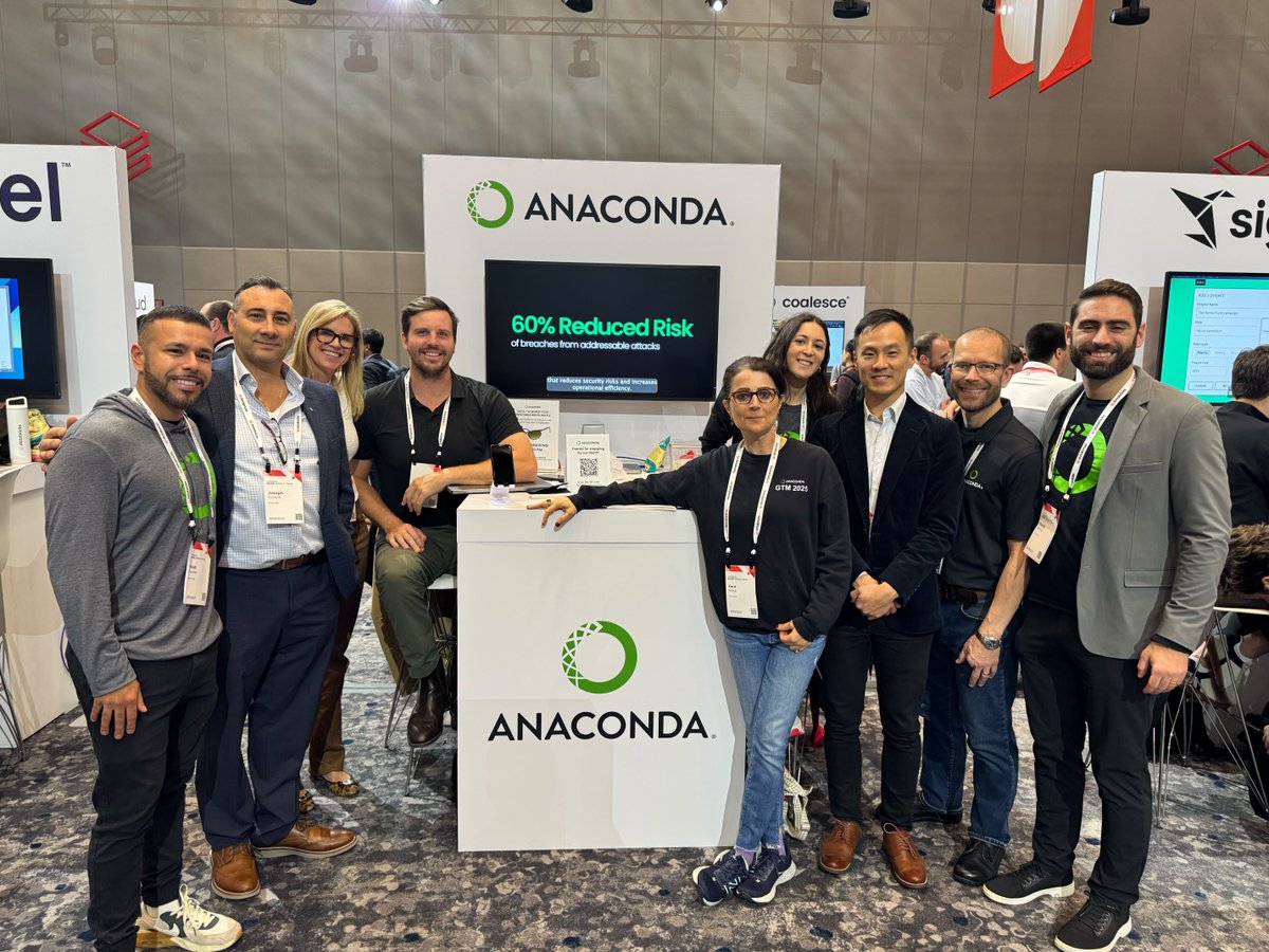 anacondainc's tweet image. We had a great time at the #DataAIWorldTour stops in Toronto and NYC! 💚

It was inspiring to connect with data leaders and showcase how Anaconda’s native integration with @Databricks accelerates secure access to trusted Python packages within the Data Intelligence Platform.