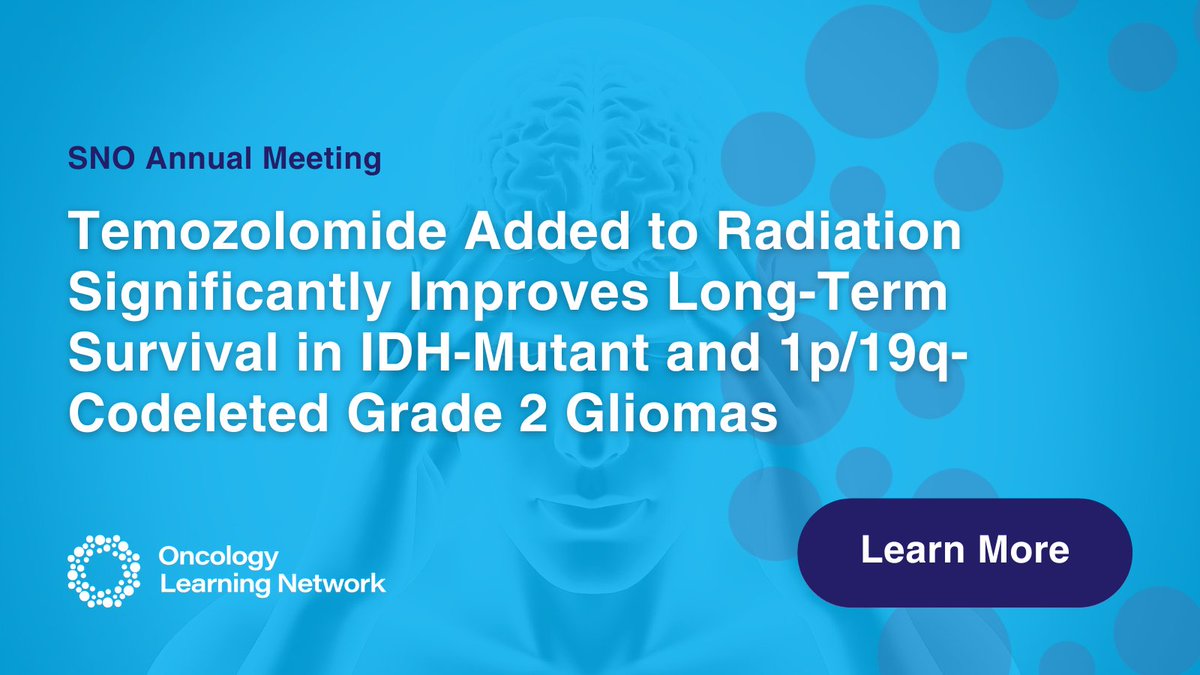 OncLearnNetwork's tweet image. New insights from #SNO25: Updated molecular analyses from the phase 3 ECOG-ACRIN #E3F05 trial demonstrated that the addition of #temozolomide to radiation significantly improved overall survival in grade 2 #glioma. Learn more: hmpgloballearningnetwork.com/site/onc/news/…

#medtwitter #onctwitter