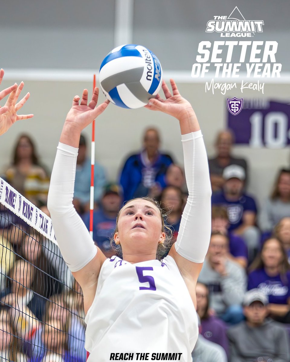 TheSummitLeague's tweet image. 𝟐𝟎𝟐𝟓 #𝐒𝐮𝐦𝐦𝐢𝐭𝐕𝐁 𝐒𝐞𝐭𝐭𝐞𝐫 𝐨𝐟 𝐭𝐡𝐞 𝐘𝐞𝐚𝐫

@morgankealy1, @Tommievball 
 
📰» tinyurl.com/64ms38xf

#ReachTheSummit