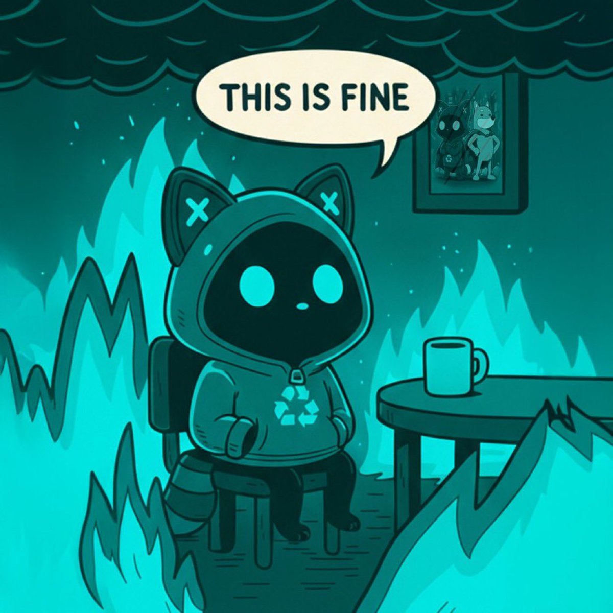 junkfun_'s tweet image. Markets are collapsing around me, but I see it as just an opportunity to junk more tokens. 

junk.fun