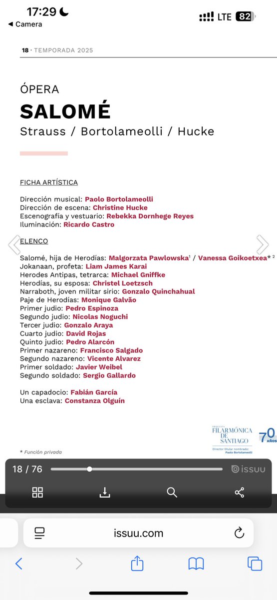 Got a little elevation for tonight’s performance of Salome <a href="/MunicipaldeStgo/">Teatro Municipal de Santiago</a>  the final event on the trip and a closing of the ring, as it were, since I also saw Salome the first week of the trip in Buenos Aires. All artists new to me. Tx3 to all!
