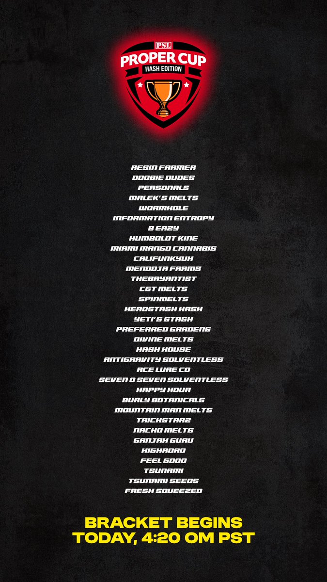 properdoinks's tweet image. HASH BRACKET KICKS OFF TONIGHT!

We are match making right now, who should face off first? Let us know what you want to see!