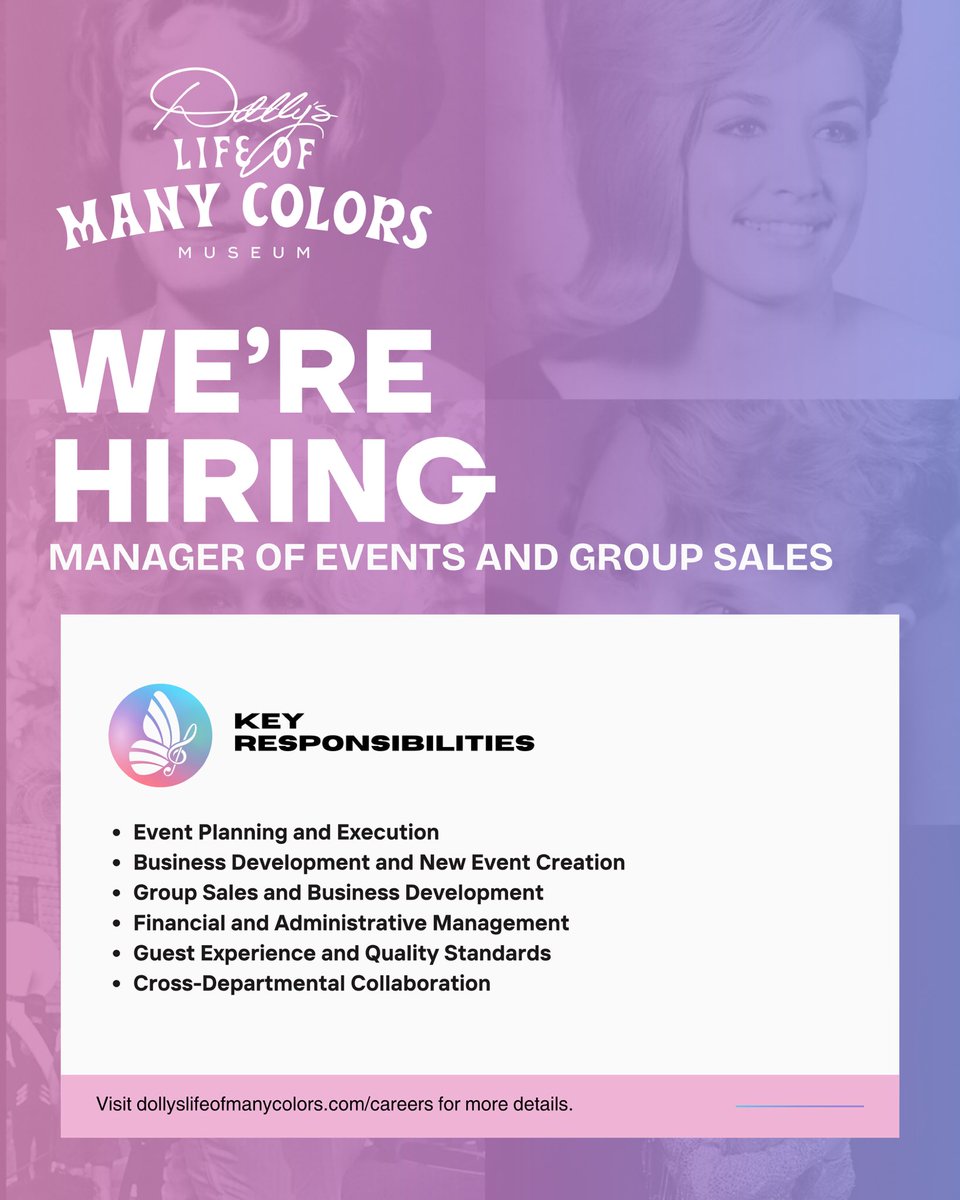 Want to join Dolly's Life of Many Colors team? Now is your chance ✨ Head to the link to find out more information. dollyslifeofmanycolors.com/careers