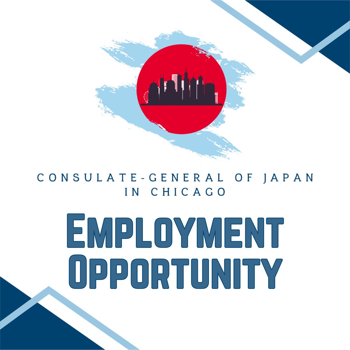 [EMPLOYMENT OPPORTUNITY]
The Consulate-General of Japan in Chicago is hiring multiple part-time, remote JET Program Interview Assistants for the upcoming 2026 JET Program interview season. 

For more info, please refer to the position posting here: 
chicago.us.emb-japan.go.jp/itpr_ja/11_000…