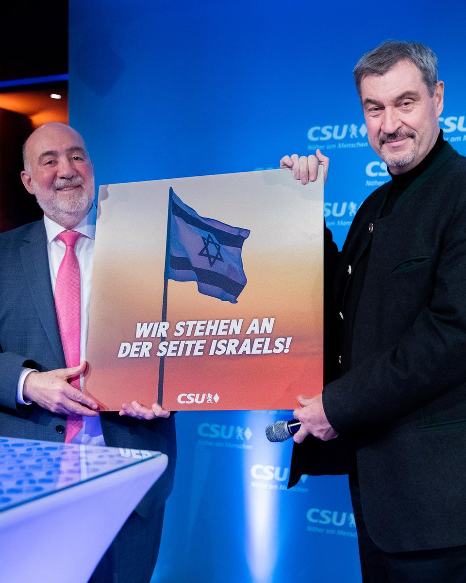 Herzlich willkommen bei der CSU an den israelischen Botschafter <a href="/Ron_Prosor/">Ambassador Ron Prosor</a>. Bayern und die CSU stehen und standen durchweg eng an der Seite Israels und des jüdischen Volks. Wir waren und sind Pro Israel. Wir geben eine Schutzgarantie für Jüdinnen und Juden und bekämpfen