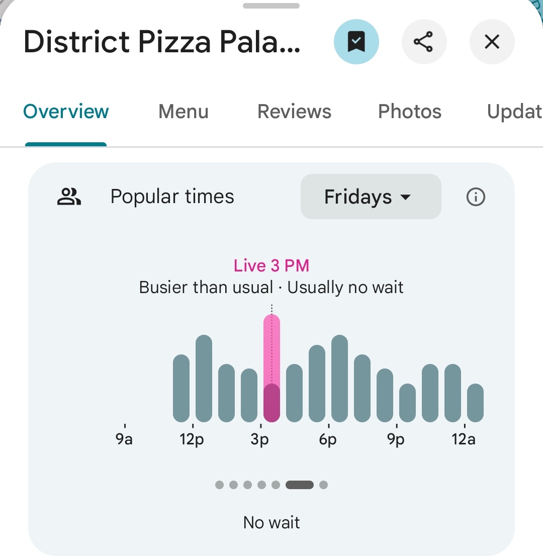 PenPizzaReport's tweet image. Various pizzerias nearby the Pentagon are reporting busier traffic than usual.

As of 3:37pm ET