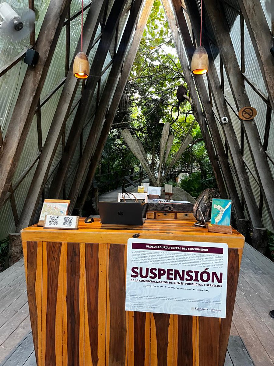Profeco's tweet image. #BoletínDePrensa
La Profeco informa los resultados del operativo de verificación en Tulum, donde se detectaron precios excesivos en hoteles y servicios turísticos, así como diferencias significativas entre establecimientos del centro y de Parque Jaguar.

Se colocaron sellos de…
