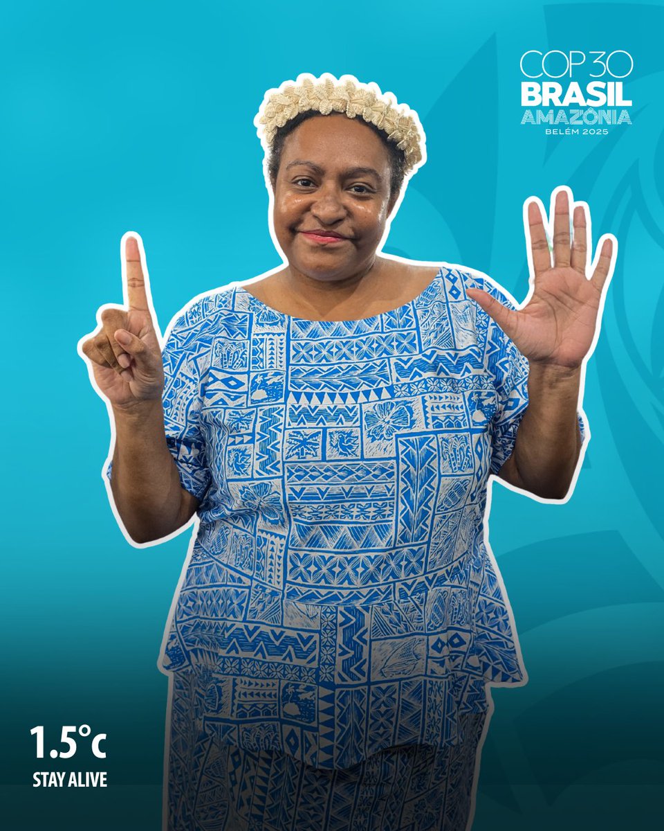 spc_cps's tweet image. Holding the line at 1.5°C. For our islands. For our future.
#COP30 #PacificVoices #1pt5ToStayAlive 🇧🇷