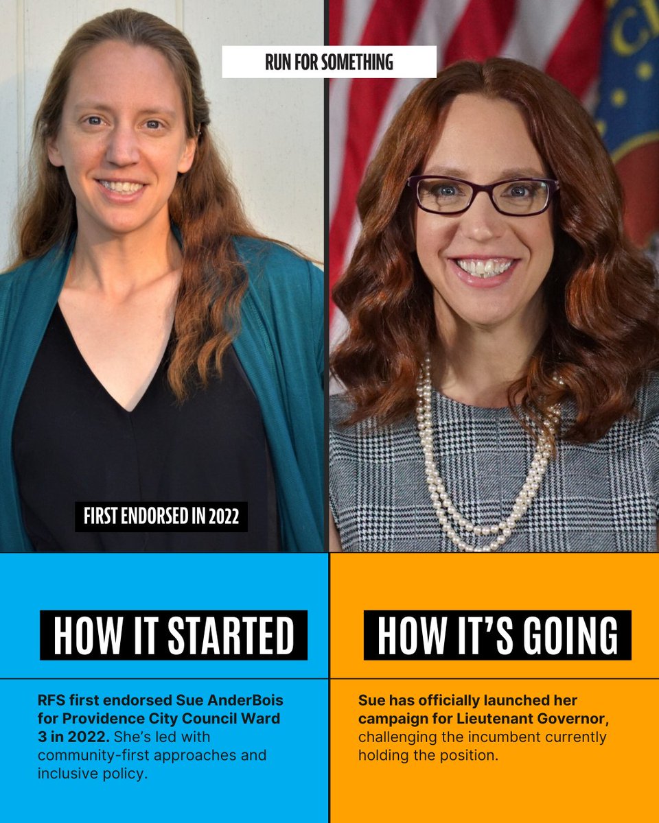 runforsomething's tweet image. How it started: RFS backed @AnderBois in 2022 for Providence City Council.

How it’s going: she’s running for Lt. Governor in Rhode Island.

She’s all about bold vision, real follow-through, and collaboration over fear. 

bit.ly/44hRnYr