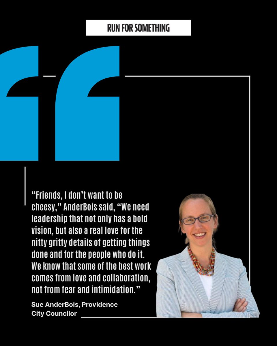 runforsomething's tweet image. How it started: RFS backed @AnderBois in 2022 for Providence City Council.

How it’s going: she’s running for Lt. Governor in Rhode Island.

She’s all about bold vision, real follow-through, and collaboration over fear. 

bit.ly/44hRnYr