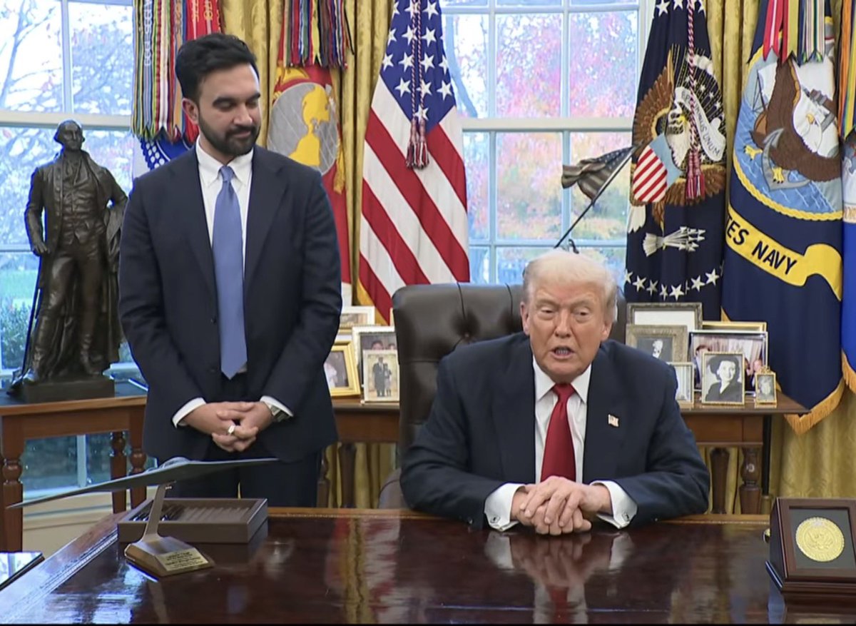 Kalshi's tweet image. JUST IN: Trump meets Mamdani at White House