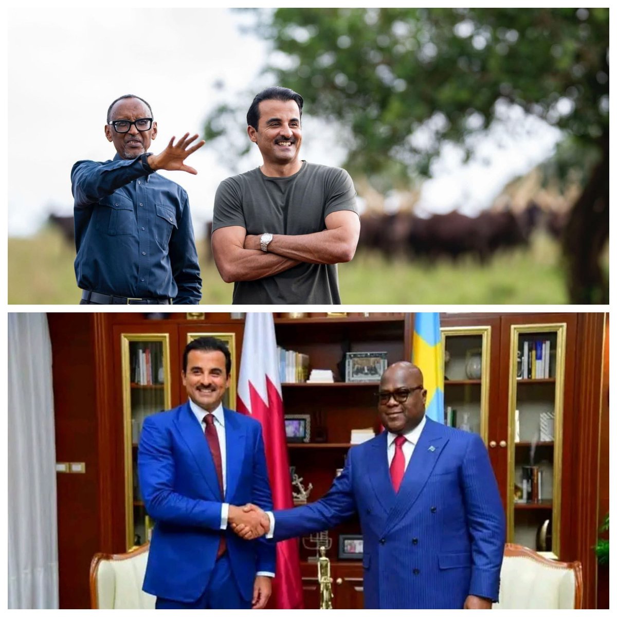 pmgalance's tweet image. La présence de Son Altesse Himim bin Hamed🇧🇭 au Rwanda, et en RDC, : peut-on vraiment parler d’une visite officielle dans tous ces deux pays?
Au Rwanda, il a passé la nuit, alors même qu’il n’a pas été accueilli avec un honneur extraordinaire.
Tandis qu’en RDC, malgré les…