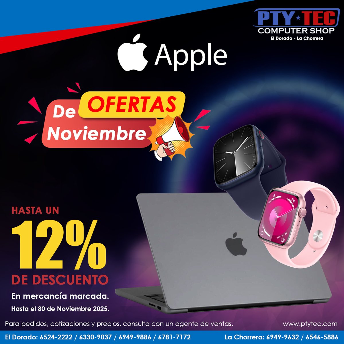 ptytec_computer's tweet image. ✨Conecta con la innovación de Apple
💻⌚Hasta 12% OFF en mercancía marcada
📅Solo hasta el 30 de noviembre

Catálogo: ptytec.com/product/offer?…

#Ptyteccomputershop #ptytec #AppleStyle #TechLife #AppleGang #DescuentoApple #OfertasTop #MacBookMood #AppleWatchGoals #UpgradeYourLife