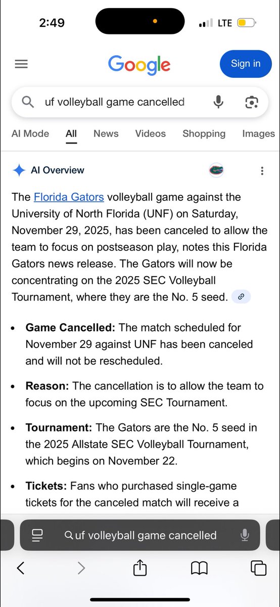 _jacobr0senberg's tweet image. - Florida unexpectedly cancels home volleyball game the day after the egg bowl. Wonder why a major venue on campus would need to be open… announcement maybe?? 

#Gators #Holdtheline
