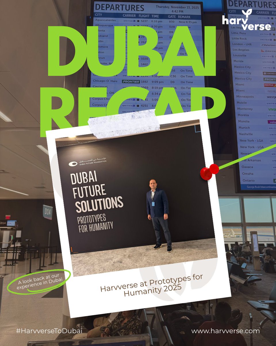 harvverse's tweet image. Dubai showed us that agricultural innovation has no borders. 🌍🌱
More highlights from our journey at @PrototypesforH  coming soon.
#PrototypesForHumanity2025 #PrototypesForHumanity #DubaiFuture #DubaiCulture #CreativeDubai