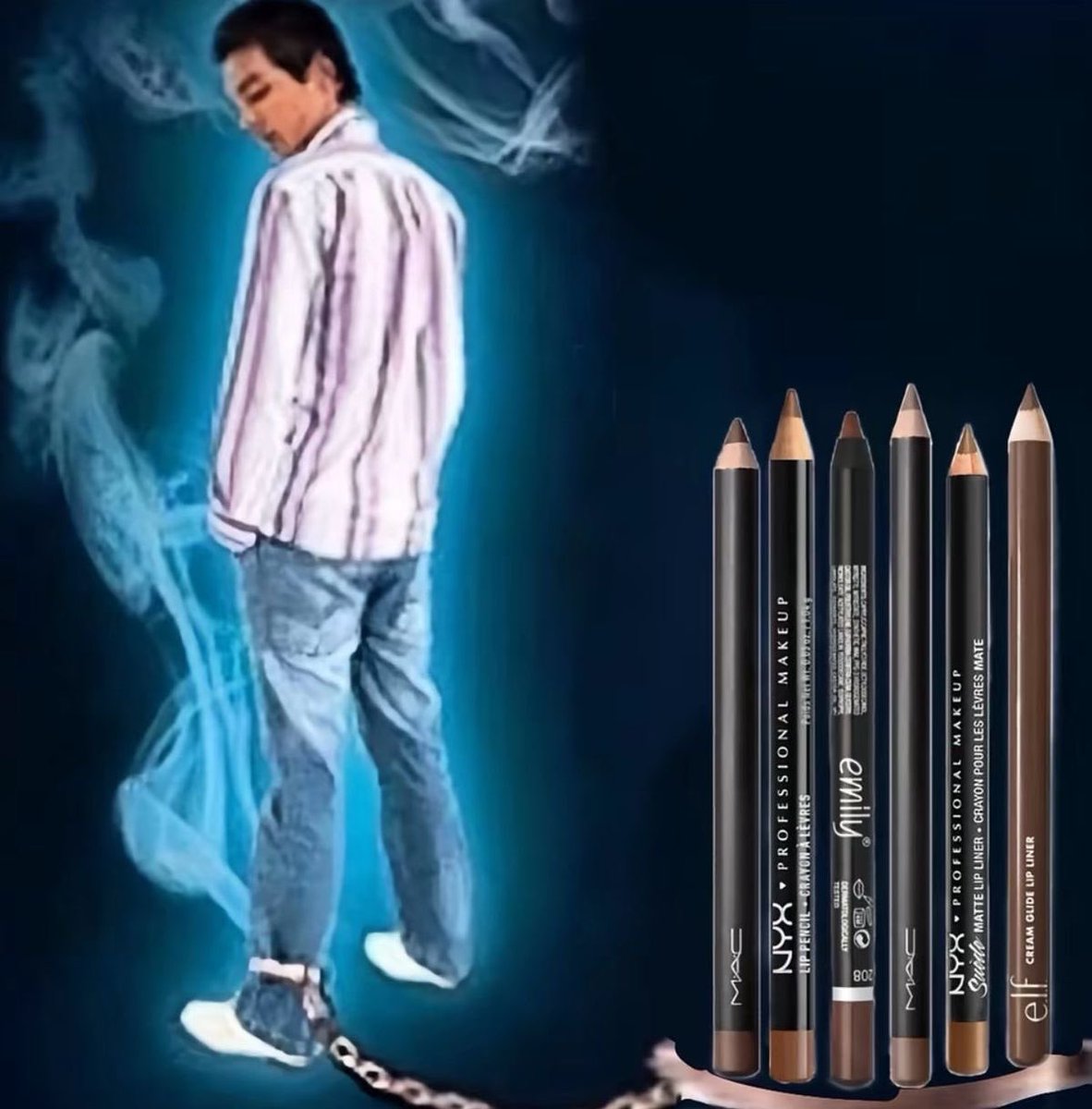 pinkglitterie's tweet image. Brown lip lineraholic