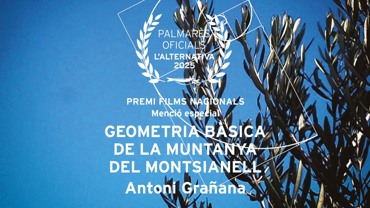 alternativafest's tweet image. 🏆 PREMI DE FILM NACIONAL

🎖️ Menció especial
🎞️ GEOMETRIA BÀSICA DE LA MUNTANYA DEL MONTSIANELL, d’Antoni Grañana

📃 “Per l'atreviment d'exposar de forma deshinibida un humor sorneguer i un esperit juganer poc habituals que contrasten amb una emoció honesta i profunda."