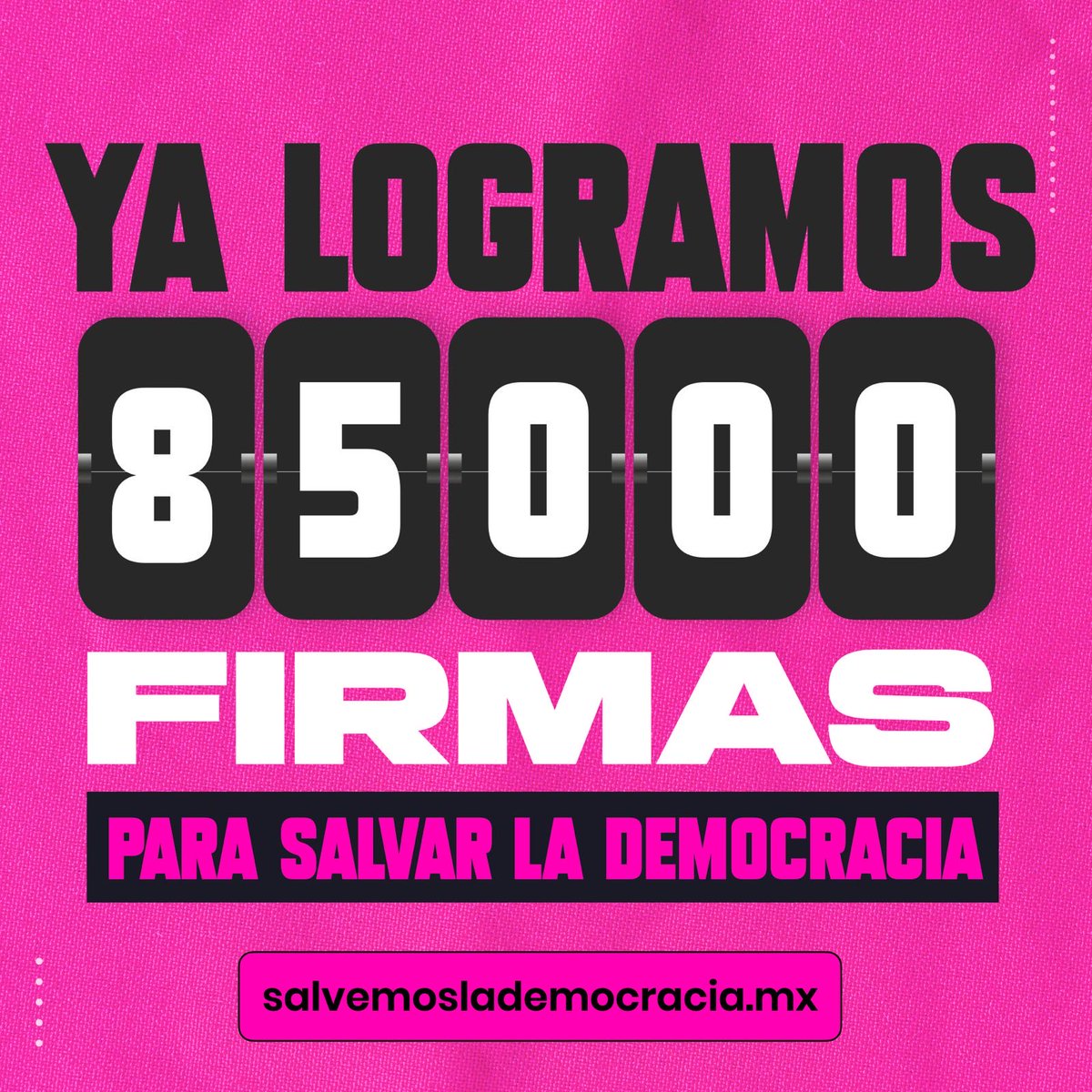 ClaudioXGG's tweet photo. Ya llegamos a 85,000 voluntades democráticas. 

Tenemos que sumar 130,000 para presentar una iniciativa ciudadana para salvar nuestra democracia.

Súmate en:
https://t.co/ShtV8w7ExB https://t.co/0xIJaxZeHj