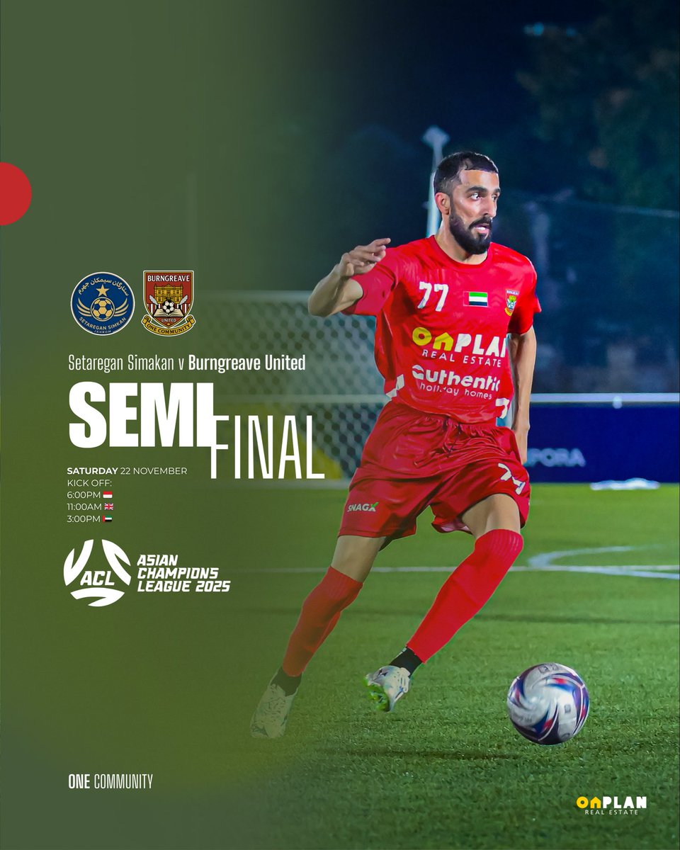 burngreaveutdfc's tweet image. Prior to our Cup fixture tomorrow against Ollerton Town, our Mini Football side take on Setaregan Simakan in the semi finals in the Asian Champions League tomorrow in Indonesia 🇮🇩 ! Come one lads!

Kick Off times:
🇬🇧 - 11am
🇦🇪 - 3pm
🇮🇩 - 6pm

#BURNGREAVE #MINIFOOTBALL