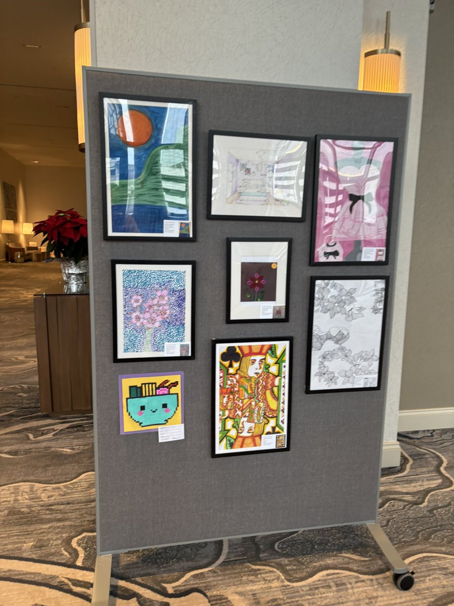 VAartED's tweet photo. We loved seeing the stunning displays of student work from the Northern Region! Thank you to all the teachers who submitted pieces—your students shine! 🌟🎨 #VaArtEd25 https://t.co/0HN0YWx9b7