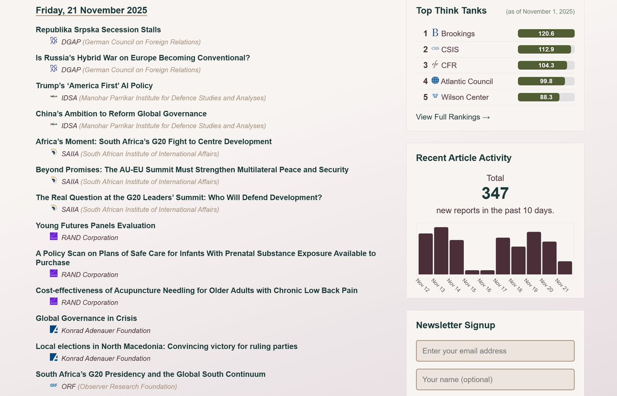 Think Tank Alert tweet media