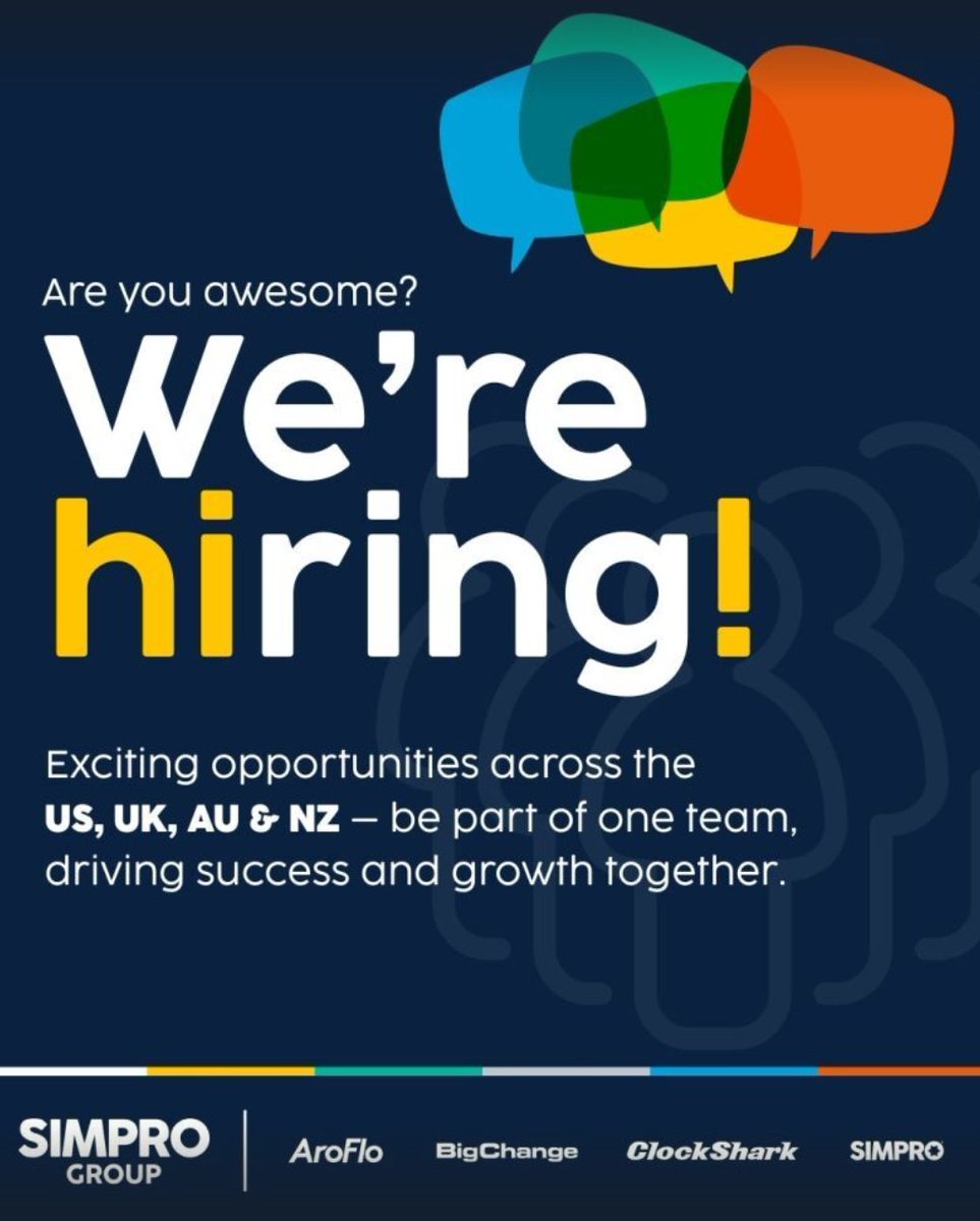 simprosoftware's tweet image. Our Sales and Customer Success teams are expanding across the globe, and we’re looking for talented, customer-obsessed people to join us!

🌎 Open roles across multiple regions
🔷 Sales
🔷 Customer Success

Current opportunities: bit.ly/3TrNX0J

#NowHiring #Recruiting