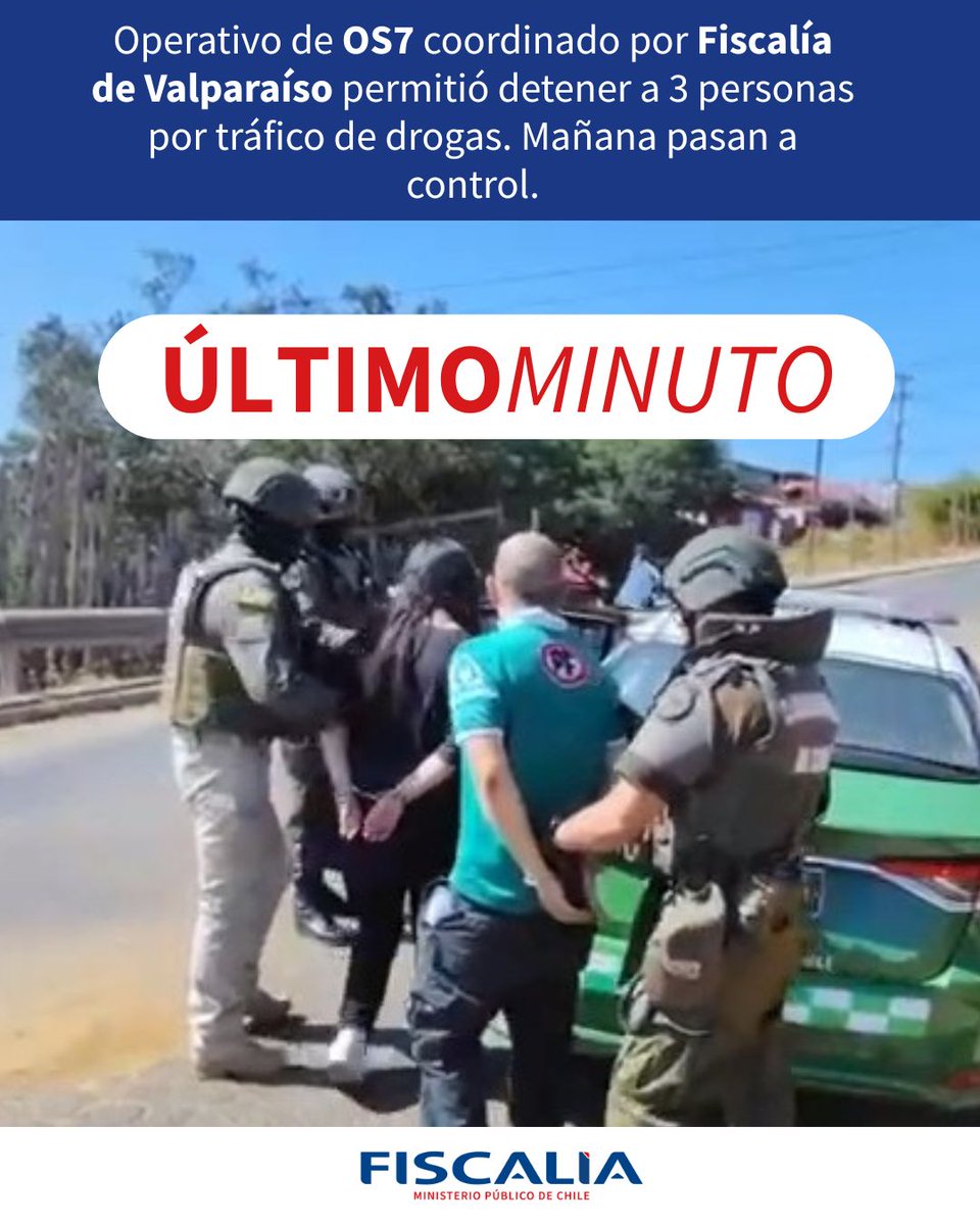 FRValparaiso's tweet image. 📢Investigación de la Fiscalía local de #Valparaíso tras denuncias por venta de droga en el edificio Coorperativa Vitalicia de Plaza Anibal Pinto, permitió la detención de tres imputados por funcionarios del #OS7 quienes serán mañana puestos a disposición del Tribunal.