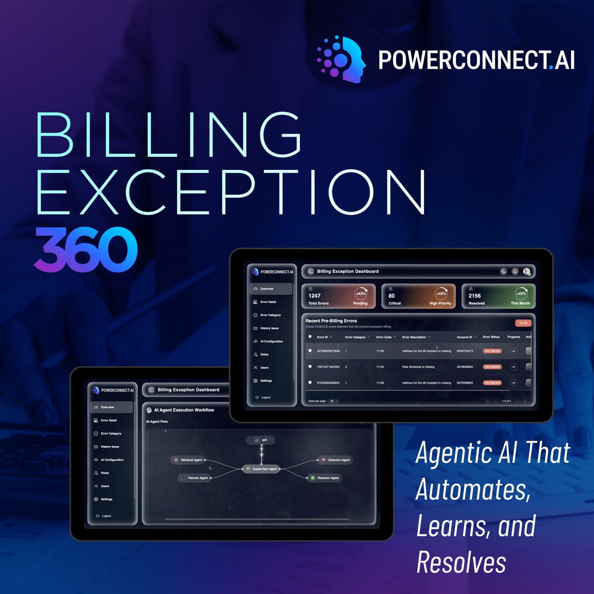 powerconnectai's tweet image. 🚀 BRAND NEW PRODUCT LAUNCH! 🚀

⏳ Utility billing teams are spending HOURS fixing errors manually — and that ends now. ⚡

Introducing #AI #BillingException360 from POWERCONNECT.AI — the industry’s most advanced, proactive billing automation platform. 🔥

Now tightly…