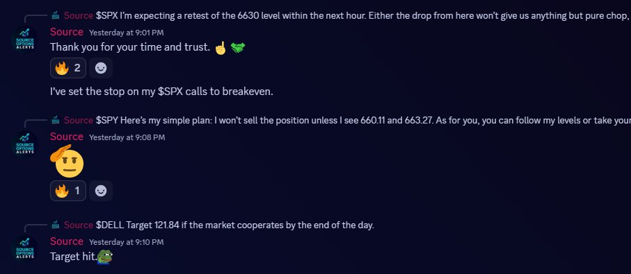 Source_options's tweet image. Source Daily Recap 🔥

Today was full of clean execution and some massive wins:

Top trades:  
🟩 $DELL 120C $60 → $215 (+258%)  
🟩 $SPY 660C $82 → $255 (+210%)  
🟩 $APP 500P $340 → $850 (+150%)  
🟩 $UNH 315C $140 → $325 (+132%)  
🟩 $SPX 6630C $10.15 → $18.20 (+80%)  
🟩…