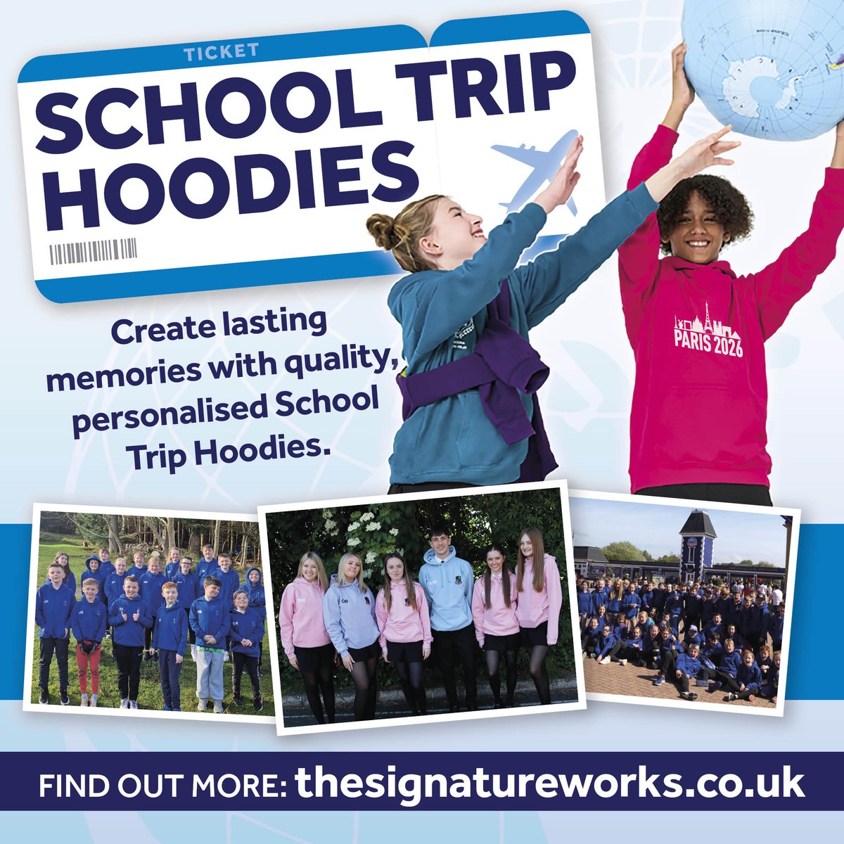 Personalised school hoodies are perfect for trips, teams, and unforgettable memories! Keep everyone warm and comfy while creating lasting moments together. Contact us today! 👉 thesignatureworks.co.uk #TheSignatureWorks #SchoolHoodies #SchoolTrips #SchoolSpirit #MakingMemories