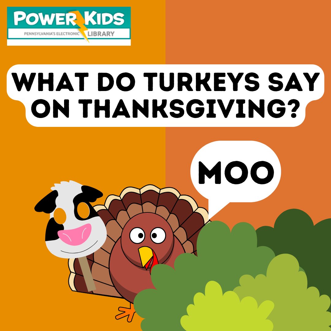 PowerLibrary's tweet image. Laughs are guaranteed—and so is learning!✨
With POWER Kids, Pennsylvania’s online library for children, your kids can explore stories, videos, and fun activities anytime. Turn giggles into growth!
kids.powerlibrary.org

#POWERKids #ThanksgivingFun #KidsLearning #FamilyFun