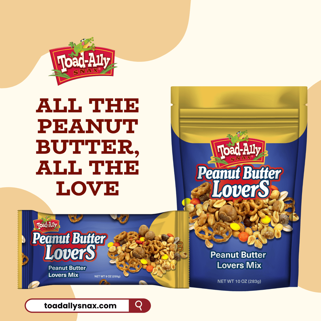 ToadallySnax's tweet image. This mix is made for true peanut butter fans. Salty, crunchy, and dipped to perfection. Whether you’re road-tripping or cozying up at home, this blend brings that rich, nutty comfort you crave.

Shop now: toadallysnax.com

#toadallysnax #snacktime #peanutbutter #pretzels