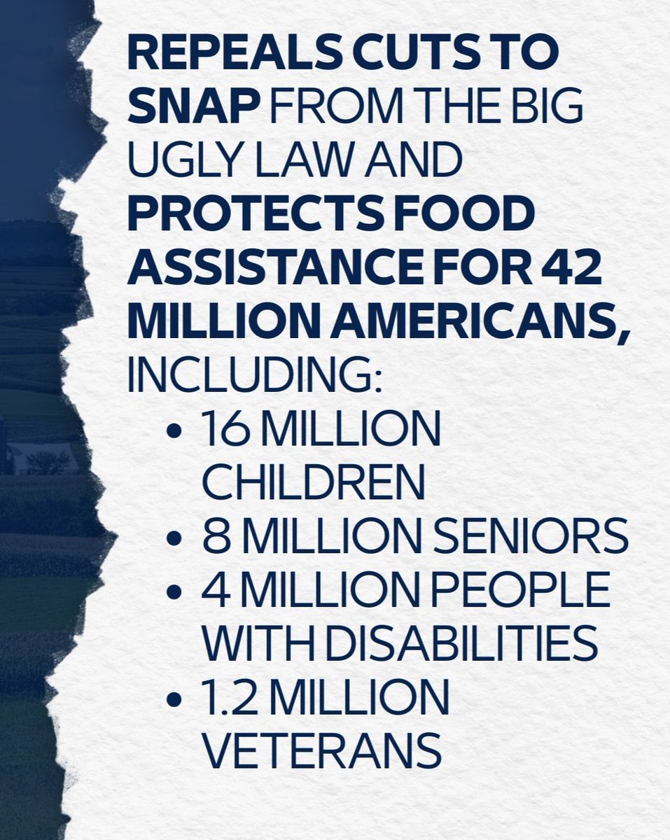 RepThompson's tweet image. Proud to join House and Senate Democrats to introduce the Restoring Food Security for American Families and Farmers Act. Republicans’ Big Ugly Bill made the largest cut to SNAP in American history, taking food away from millions of children, seniors, veterans, and people with…
