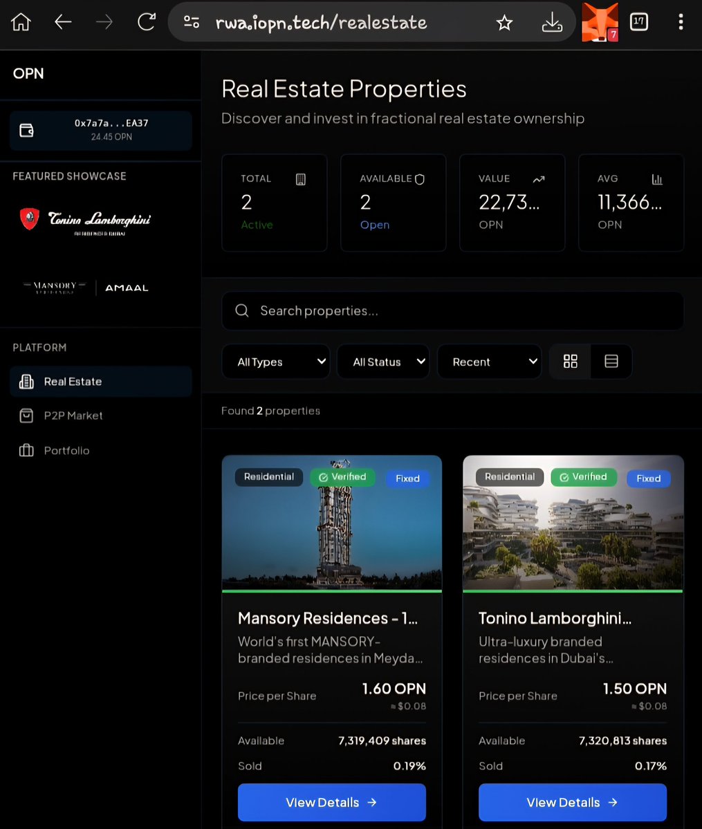 wizvicor's tweet image. When I tested the @IOPn_io OPN Tokenization Platform what surprised me most was how quickly everything made sense. 

You login your wallet first and nothing is technical or hidden. The main actions sit right in front of you and each screen leads naturally into the next. It is…
