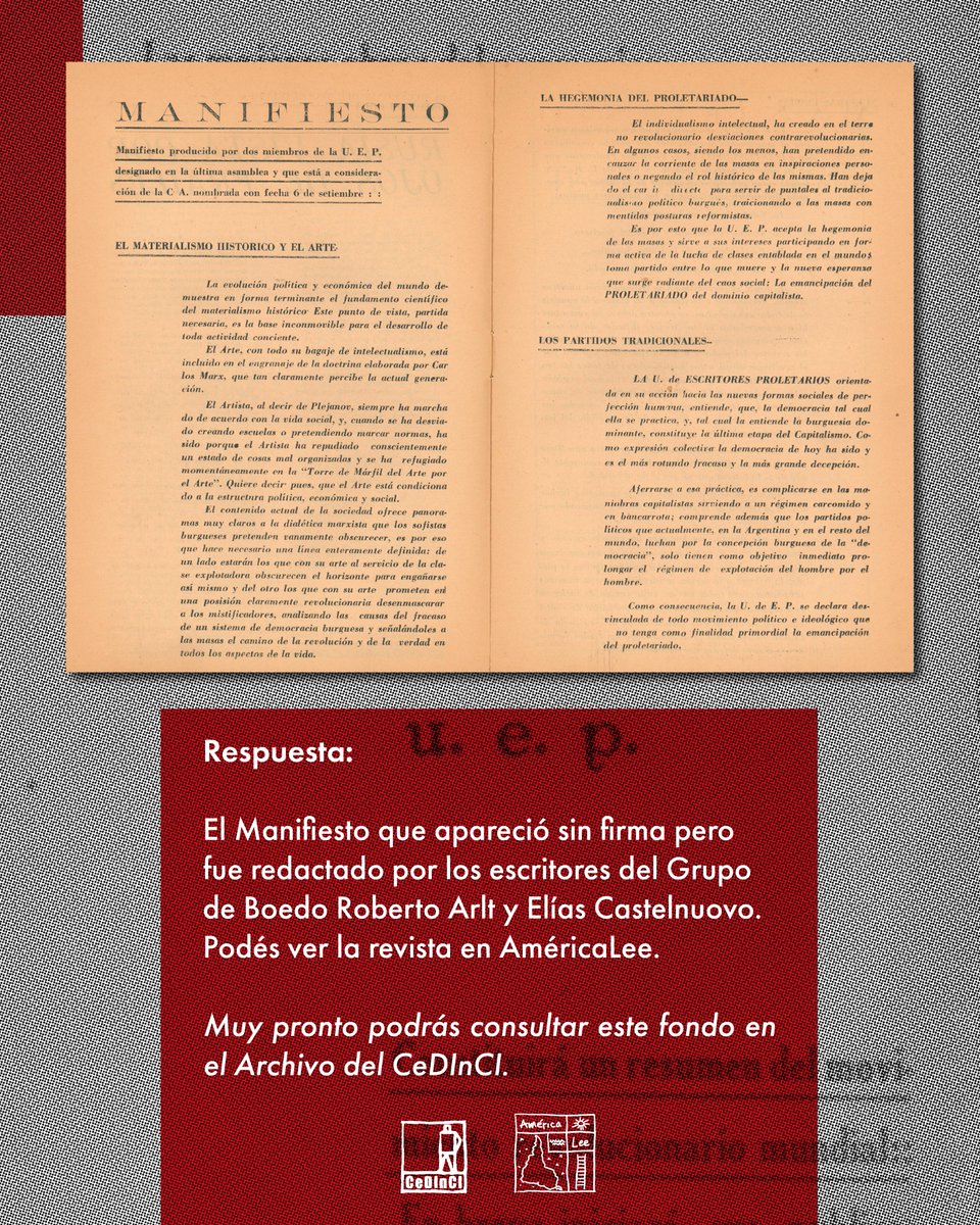 CeDInCI's tweet image. ¡Trivia de AméricaLee de hoy!

#AméricaLee #CeDInCI #Trivia #Archivo #RevistaAhora