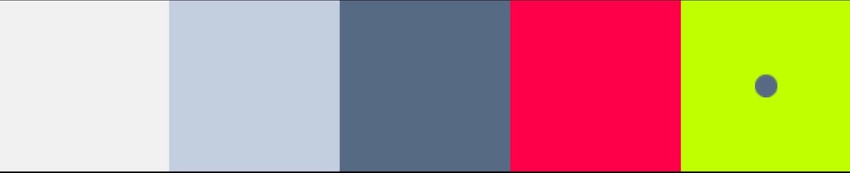 teamzerogd's tweet image. ︀︀A new palett era begins now!

Palett W︀︀ave 1

︀︀Modifier - Array, channel 5 +/-30
︀︀
︀︀Hex codes for colors listed below:
︀︀
︀︀F1F1F1
︀︀C3CFDF
︀︀566A83
︀︀FE0049
︀︀C0FF00

discord.gg/SQCzDXqUzm
︀︀
#TeamZeroPalett