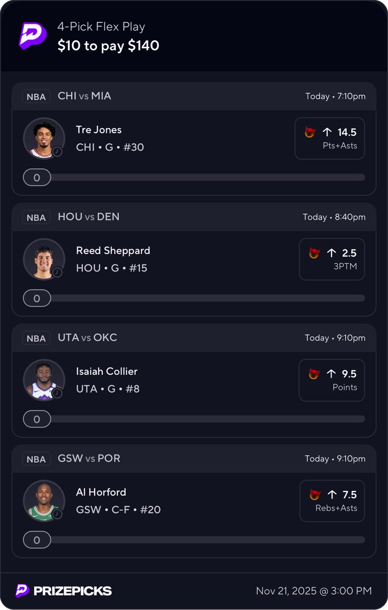 FLEX FRIDAY NBA CUPPPPP 🏀🏆

Giving $75 to a follower who likes if we cash❤️

Let’s make some munyun🤑🤑

prizepicks.onelink.me/gCQS/shareEntr…