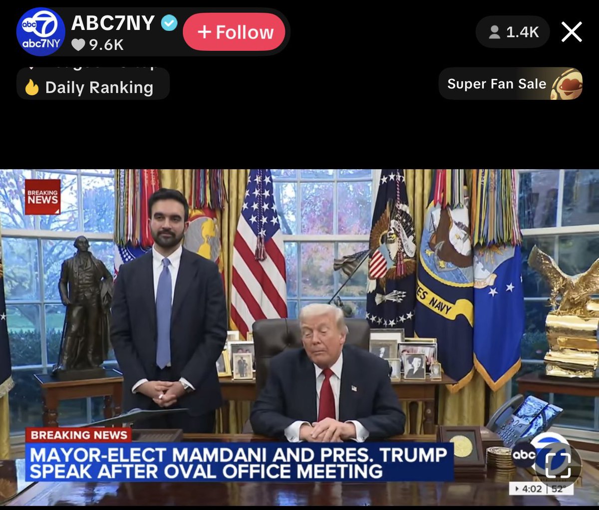 anonymousXPF's tweet image. Turn the volume up 😂. 

Mamdani is a Goat!!!!!. 

You gotta watch this meeting with Trump, he’s not folding