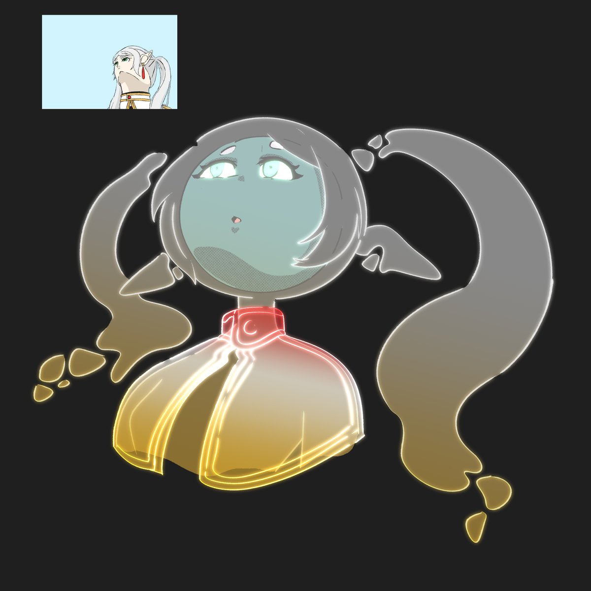 had to make a quick ghost sketch of this meme #artchallange #frieren #doodle #artistsofinstagram #fanart #drawing #sketch #cartoon #digitalart #color #ghost #art #characterdesign