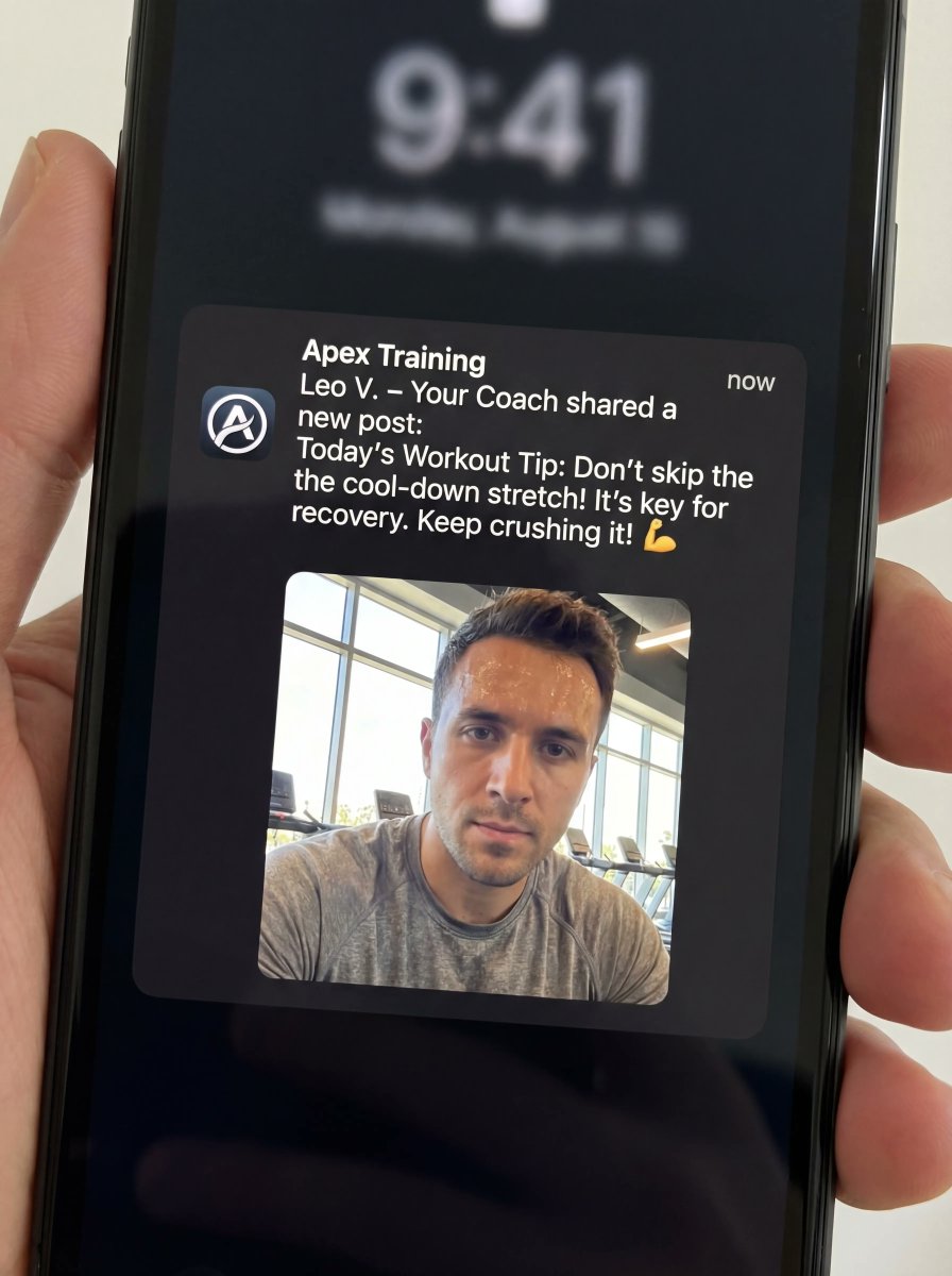 fitness notification mockup