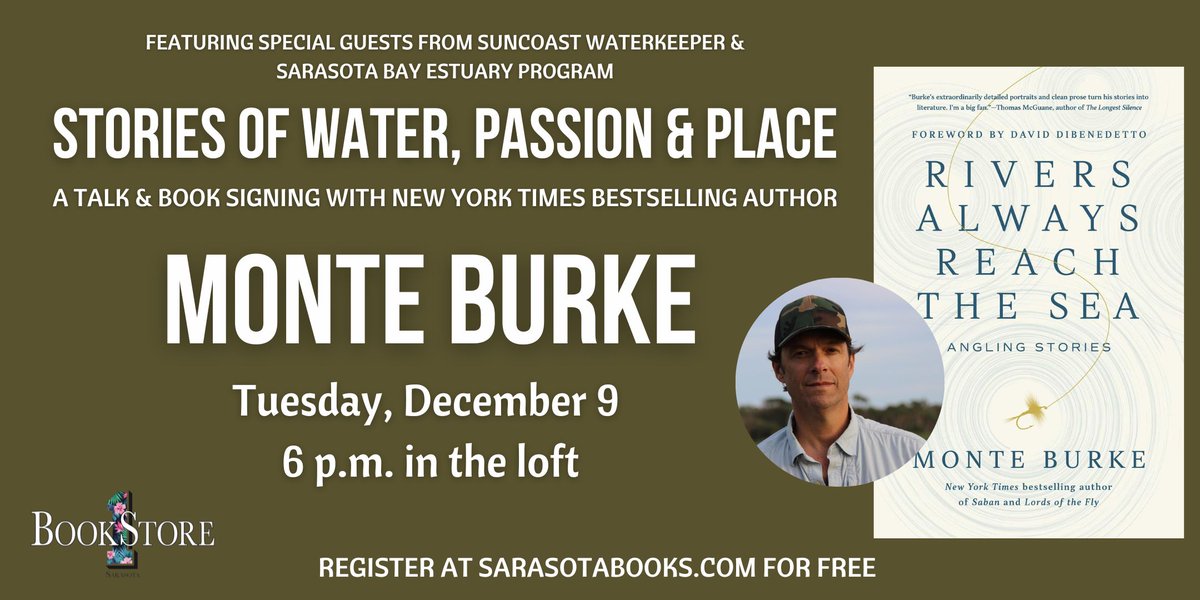 Hello Florida friends and snowbirds. Just an FYI: 12/9 I'll be at Bookstore1 in Sarasota for a signing of "Rivers Always Reach the Sea." And 12/11 I'll be at Sanibel Fly Fishers for a talk about that book and "Lords of the Fly." Come by if you're around!